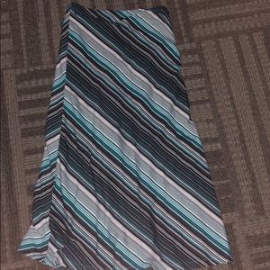 Blue, grey, white and black skirt